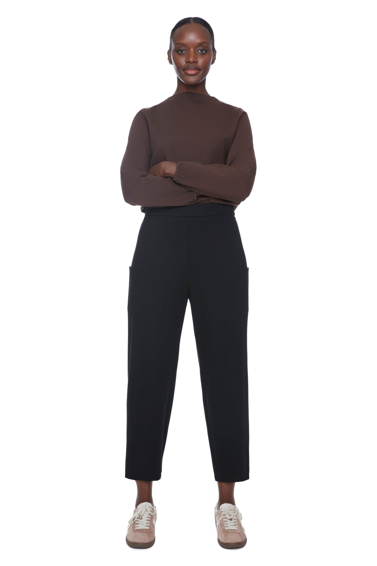 Pantalon barrel avec poches noir par ILT
