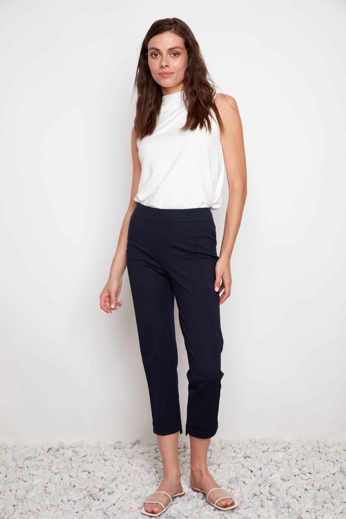 Pantalon étroit marine par Up!