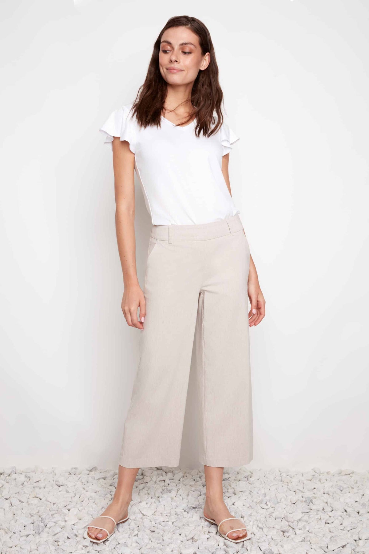 Pantalon jambe large linen par Up!