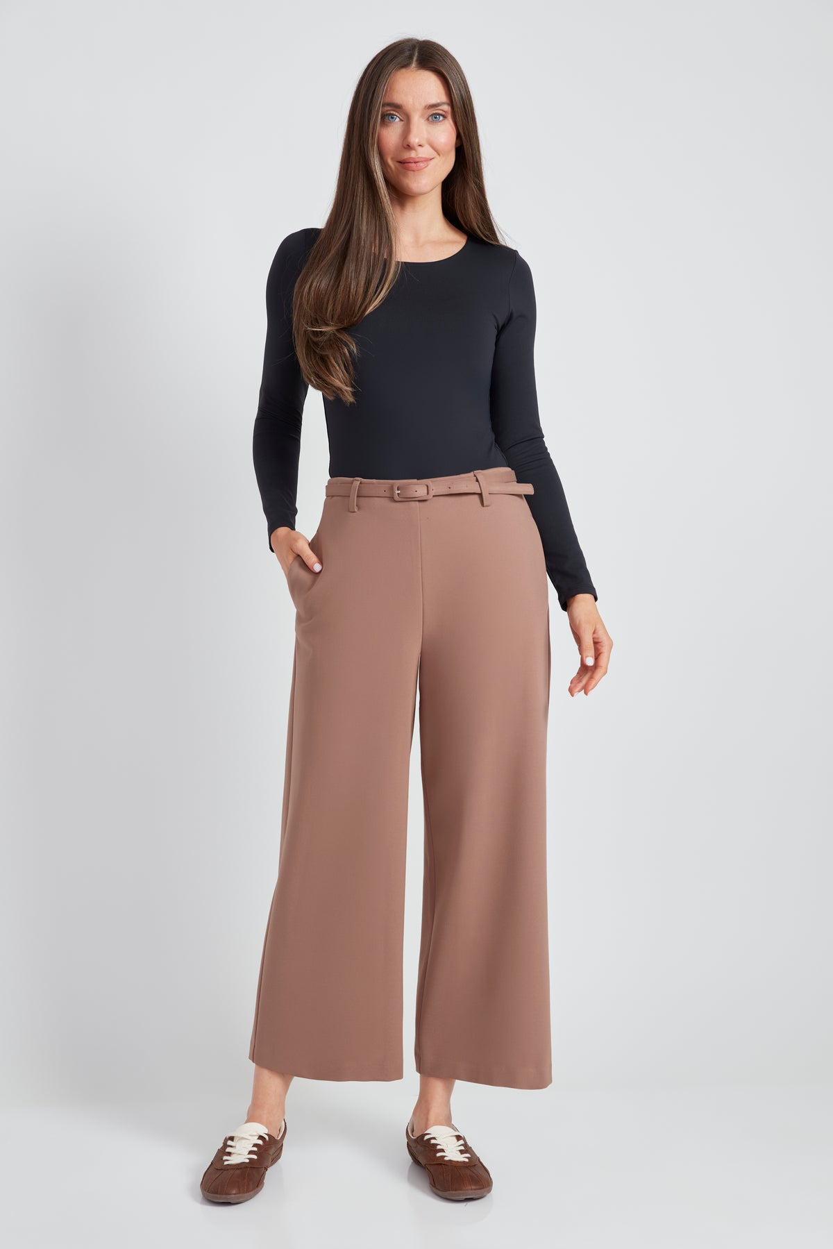 Pantalon crop gaucho biscuit par Up!