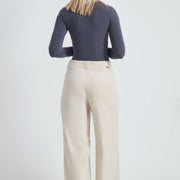 Pantalon jambe large crème par Up!