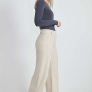 Pantalon jambe large crème par Up!