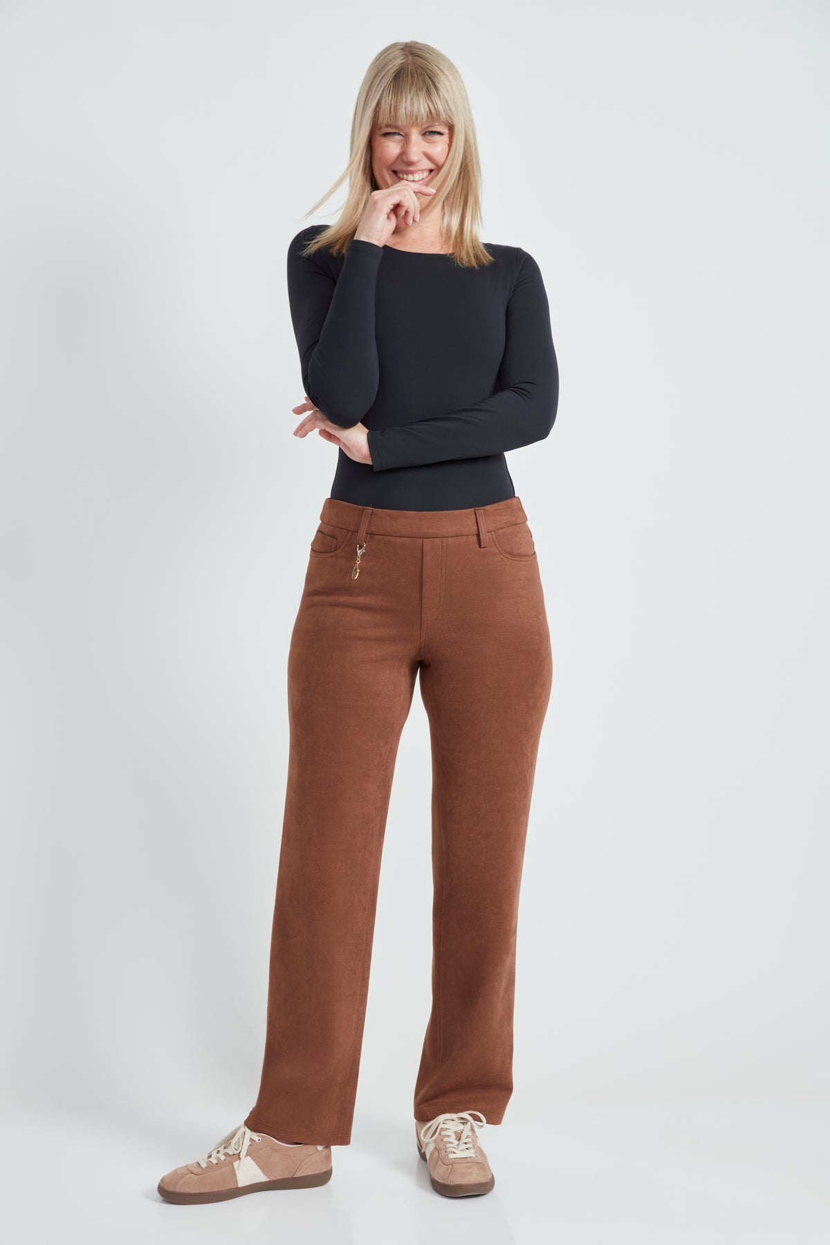 Pantalon Jambe droite Tabac par Up!