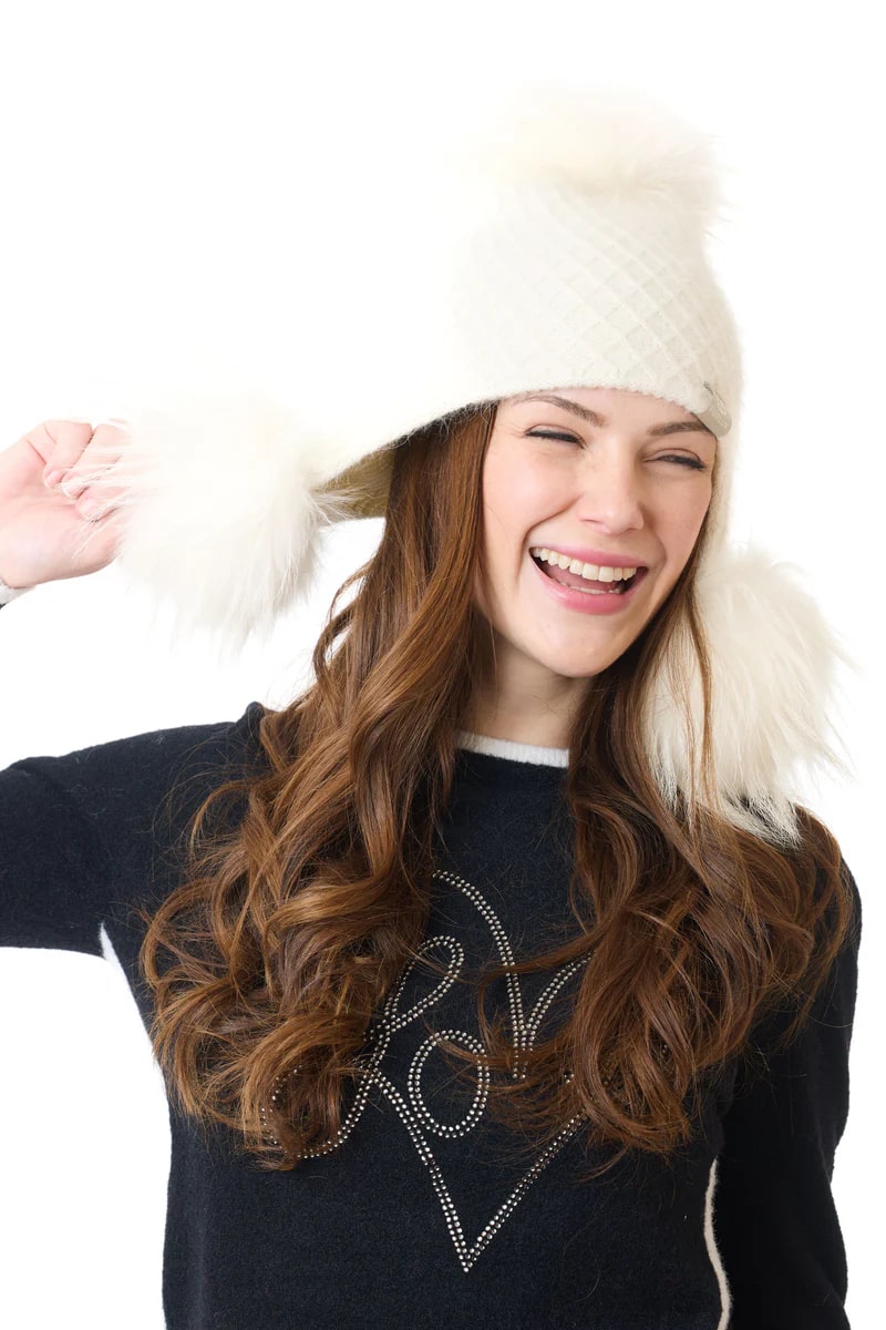 Tuque 3 pompons blanc par Furlux