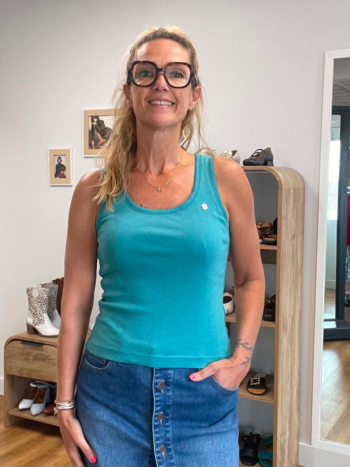 Camisole Aggy teal green small de Ragwear