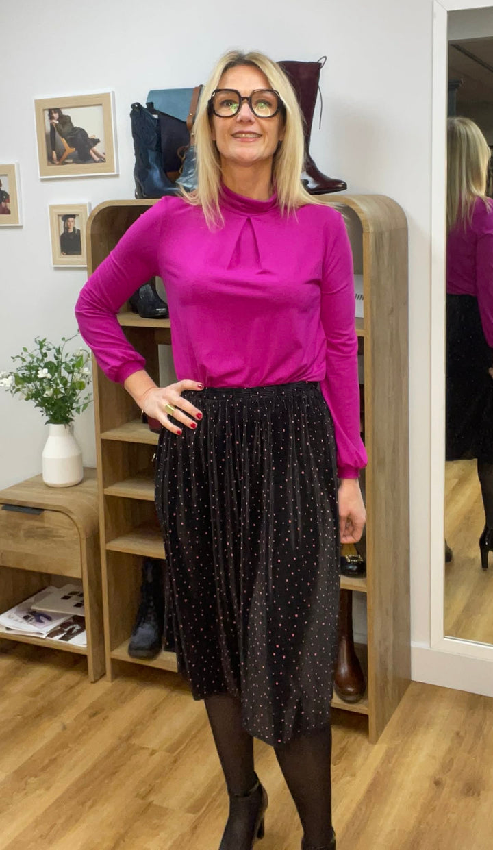 Jupe Dhalia pois rose par Cherry Bobin