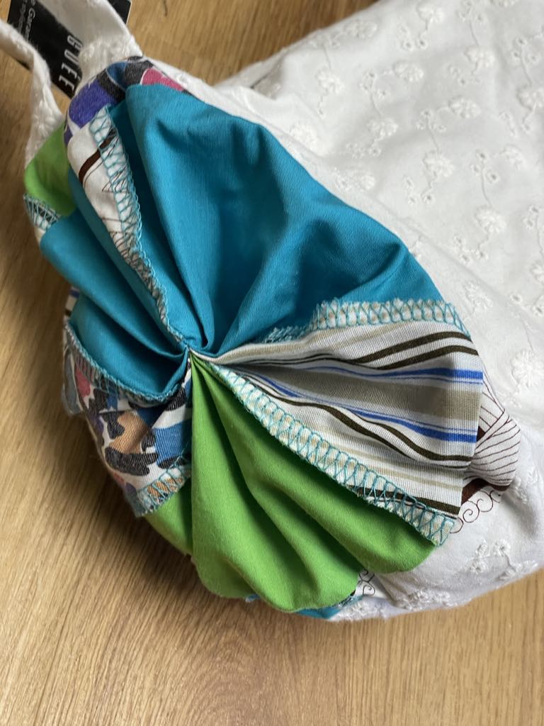Sac à main coton brodé blanc par Myco Anna