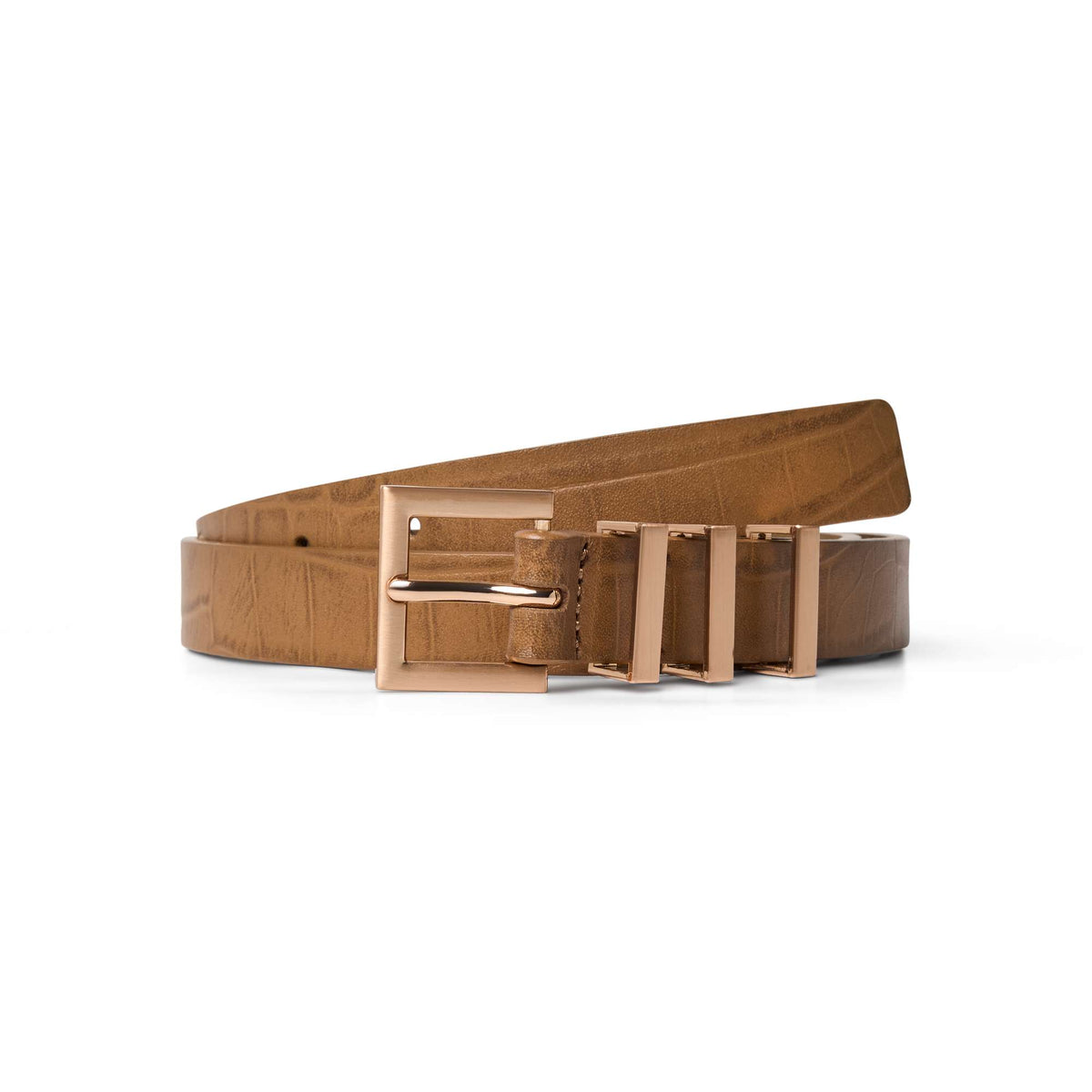 Ceinture Amber croco taupe de Eco7
