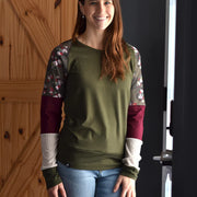 Chandail patchwork floral géo de APRT