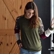 Chandail patchwork floral géo de APRT