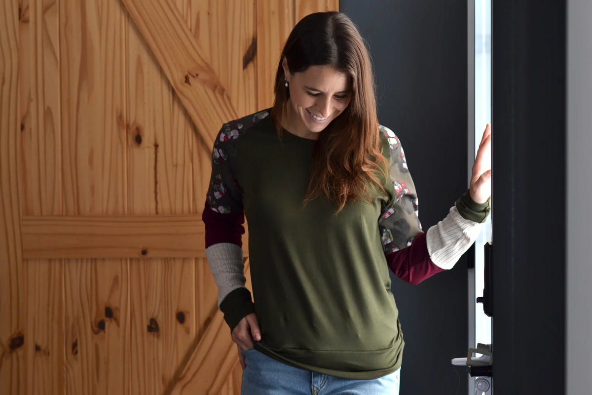 Chandail patchwork floral géo de APRT