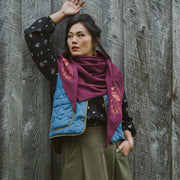 Veste Cyprès Denim Bleu Matelassé de Kazak