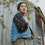 Veste Cyprès Denim Bleu Matelassé de Kazak