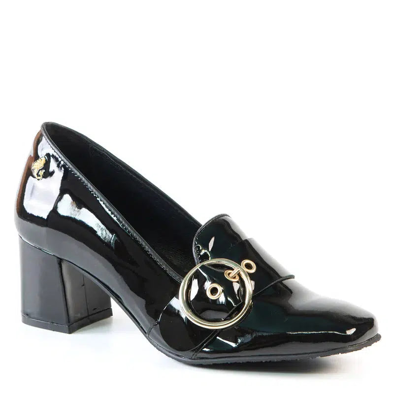 Soulier Beth cuir verni noir par Glamille