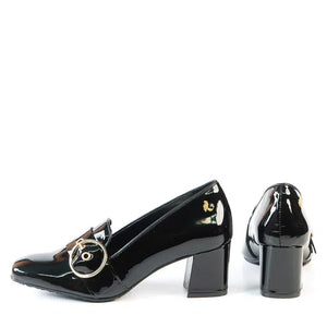 Soulier Beth cuir verni noir par Glamille