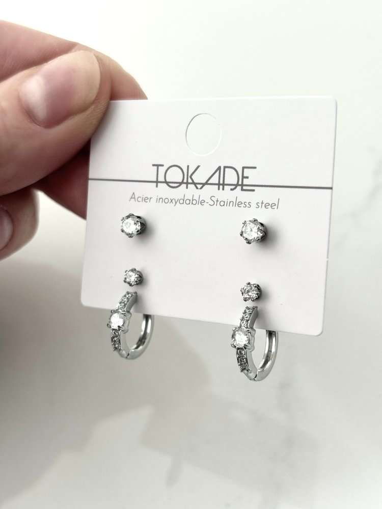 Trio de Boucles d'oreilles Betty de Tokade
