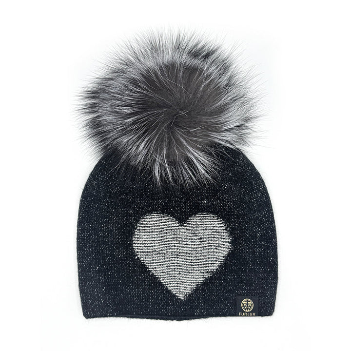 Tuque Coeur charcoal par Furlux