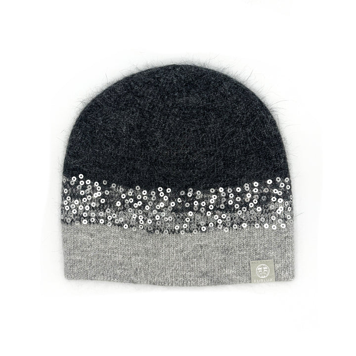 Tuque paillettes mixt charcoal par Furllux