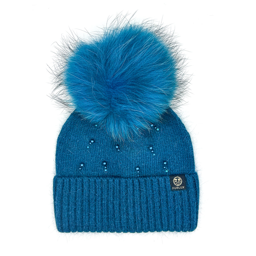 Tuque Turquoise avec pompon par Furlux
