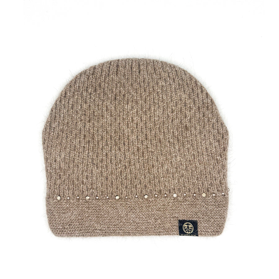 Tuque taupe avec diamants par Furlux
