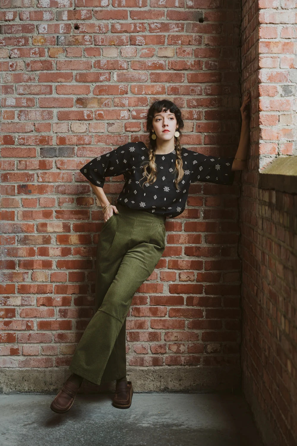 Pantalon Pimbina Corduroy Olive de Kazak