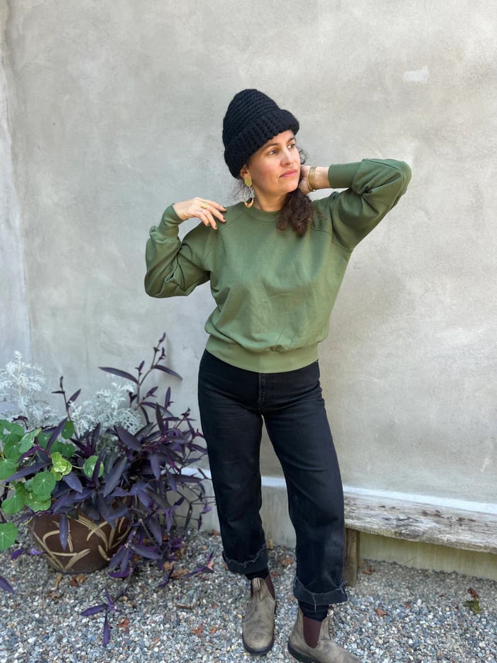 Chandail Marilou olive de Kazak