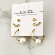 Trio de Boucles d'oreilles Dania de Tokade