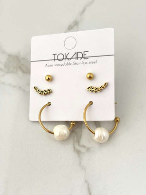 Trio de Boucles d'oreilles Dania de Tokade