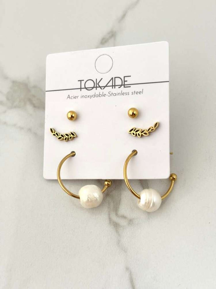 Trio de Boucles d'oreilles Dania de Tokade