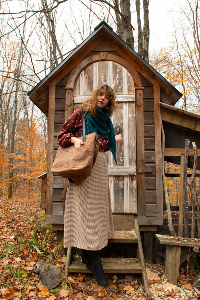 Foulard triangle bambou teal de Kazak