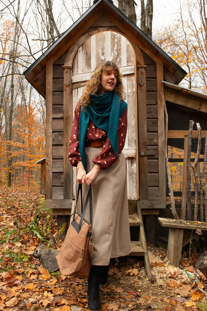 Foulard triangle bambou teal de Kazak