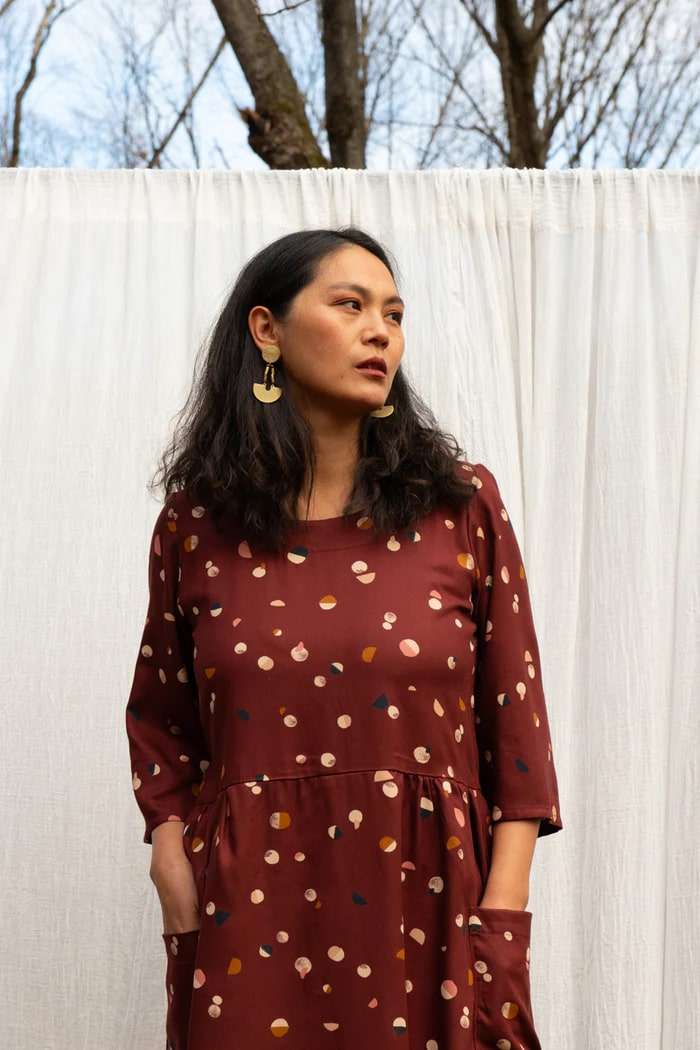 Robe Persea lunes bordeaux de Kazak