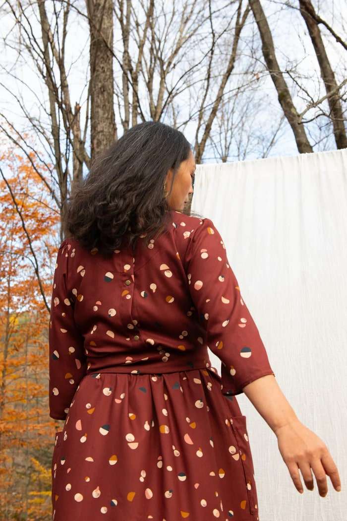 Robe Persea lunes bordeaux de Kazak