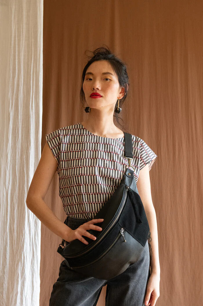 Sac Pinacle Banane rouge Carmin tout cuir de Kazak