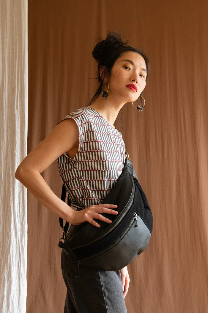 Sac Pinacle Banane rouge Carmin tout cuir de Kazak