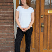Pantalon slow summer ligné noir par Cherry Bobin