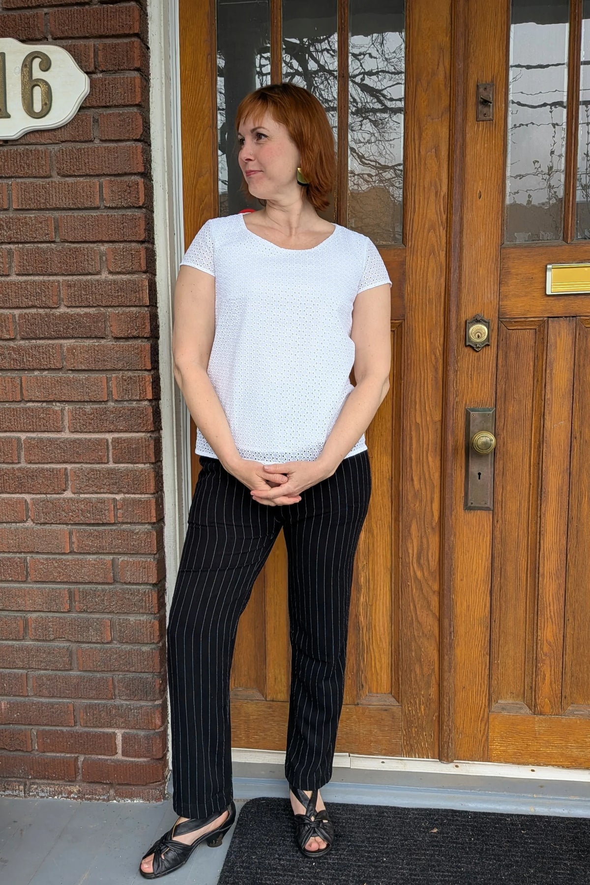 Pantalon slow summer ligné noir par Cherry Bobin