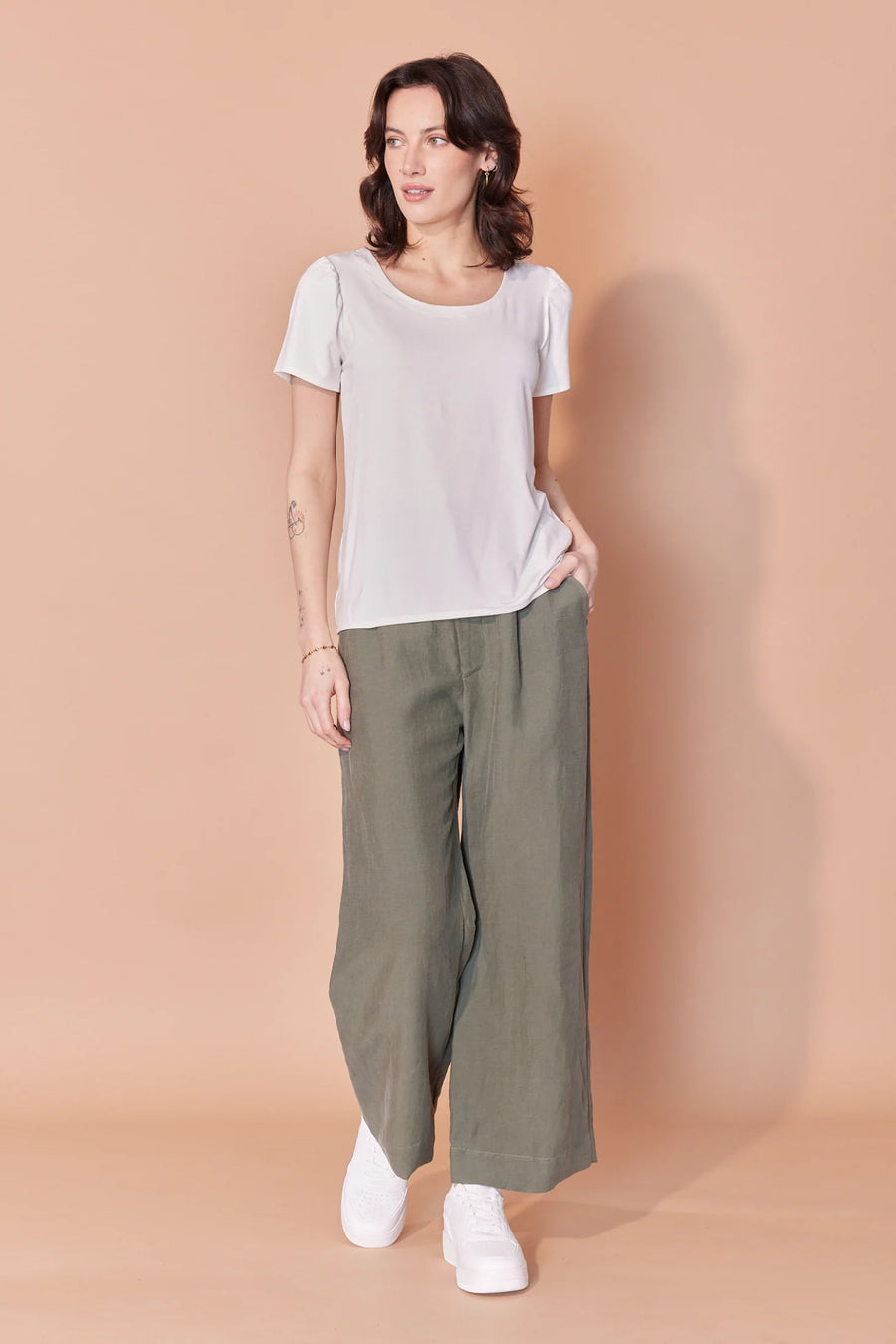 T-shirt Eugénie ivoire par Cherry Bobin
