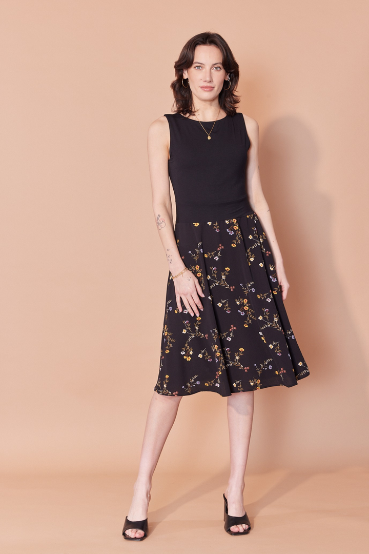 Robe Sofia fleuri crêpe par Cherry Bobin