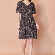 Robe Sissi fleurs et pico par Cherry Bobin