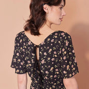 Robe Sissi fleurs et pico par Cherry Bobin