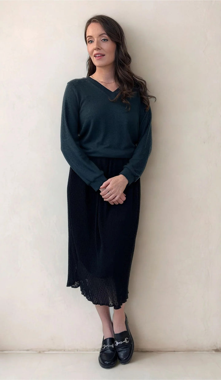 Jupe Dhalia noire par Cherry Bobin