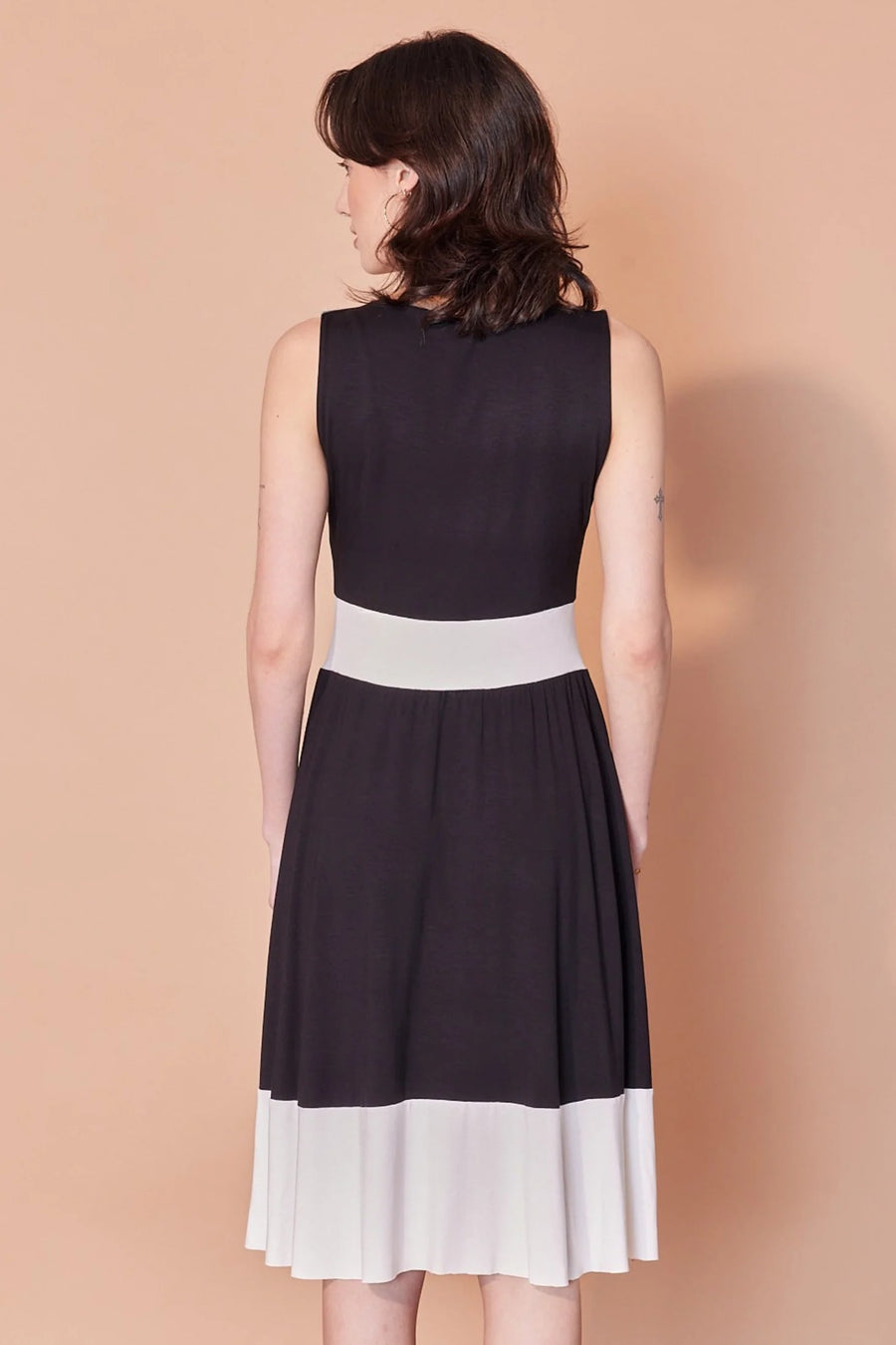 Robe Blanche marine et rose par Cherry Bobin