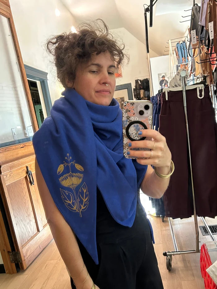 Foulard Ikebana cobalt de Kazak