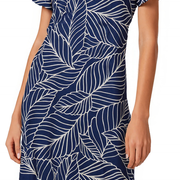 Robe Emely marine avec manches par Miss Versa