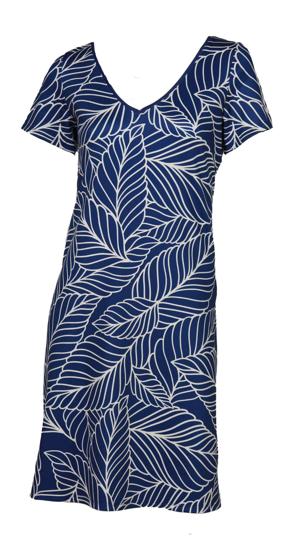 Robe Emely marine avec manches par Miss Versa