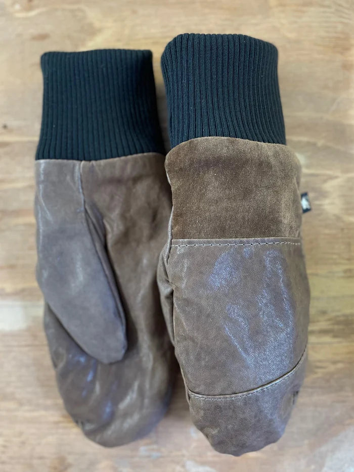 Mitaines Lhasa cuir recyclé érable de Kazak