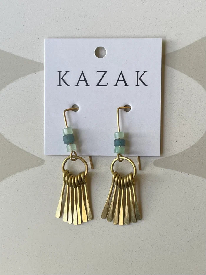 Boucles d'oreille Aves aventurine de Kazak