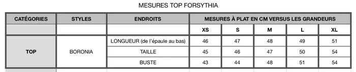 Top Forsythia rayures ingigo de Kazak