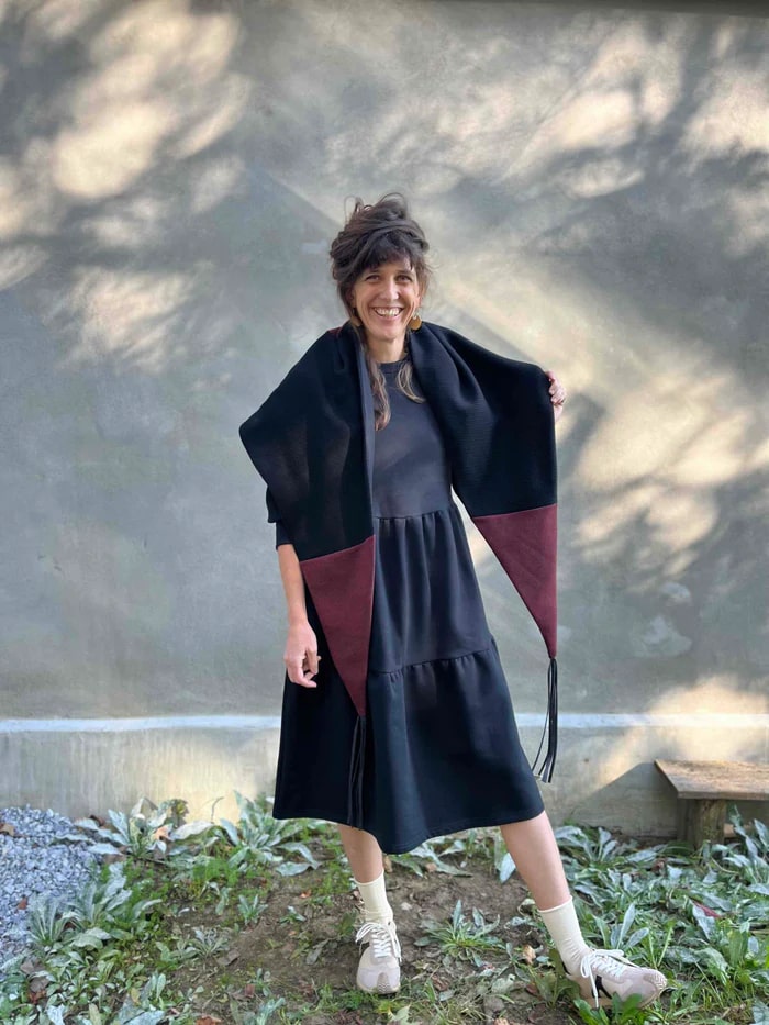 Châle Indiana franges sumac de Kazak